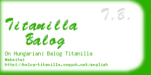 titanilla balog business card